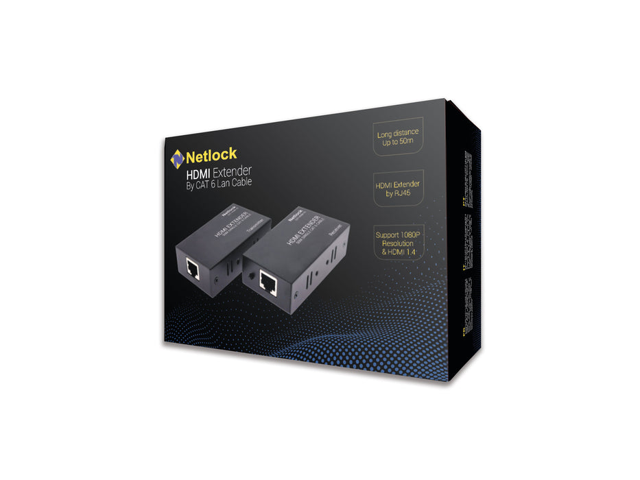 EAN 8435314701213 - Netlock EXT-HDMI-01 extensor audio/video Negro imagen 4