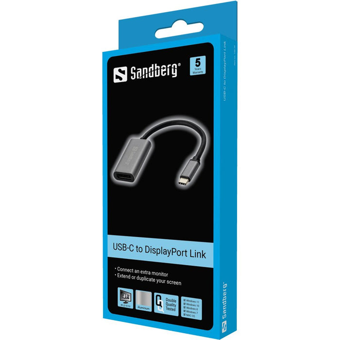 EAN 5705730136191 - Sandberg 136-19 adaptador de cable de vídeo USB Tipo C Gris imagen 2