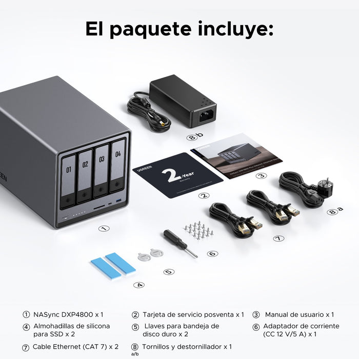 EAN 6941876223725 - Ugreen NASync DXP4800 NAS Compacto N100 8 GB DDR5 0 TB UGOS Pro Negro imagen 11