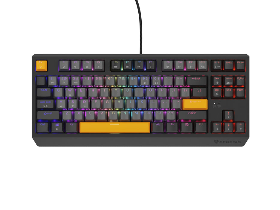 EAN 5901969443325 - GENESIS Thor 230 TKL teclado Juego USB + RF Wireless + Bluetooth QWERTY Negro, Gris, Naranja imagen 3