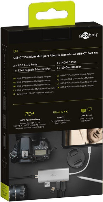 EAN 4040849767883 - Goobay 76788 base para portátil y replicador de puertos USB Tipo C Plata imagen 9