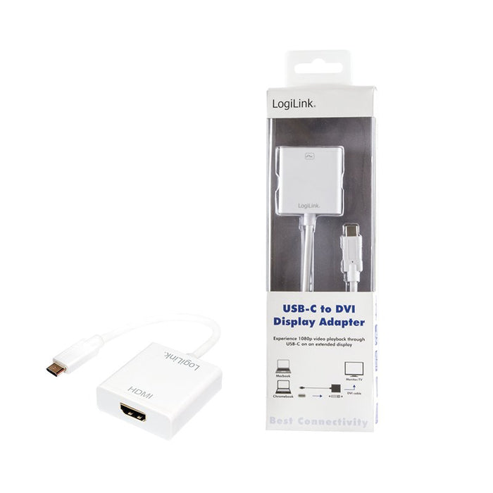 EAN 4052792035131 - LogiLink USB-C/DVI Adaptador gráfico USB 1920 x 1080 Pixeles Blanco imagen 3