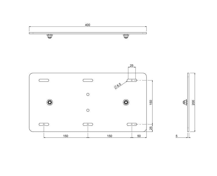 EAN 8718868871213 - Vogel's Adapter für Leichtbauwände Bodenlifte 052.7200/052.7250 imagen 3