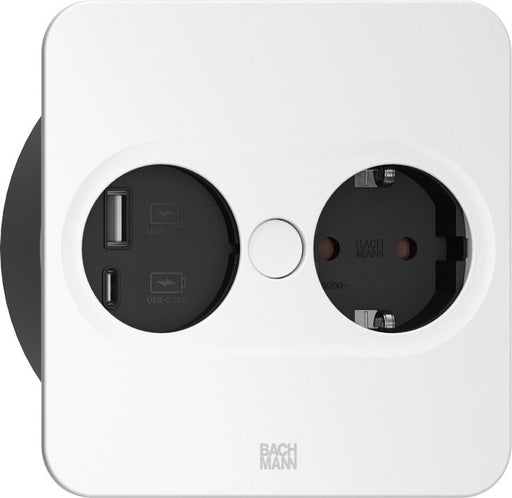 EAN 4057298129063 - Bachmann 946.205 toma de corriente Type F + USB A + USB C Acero inoxidable imagen 1