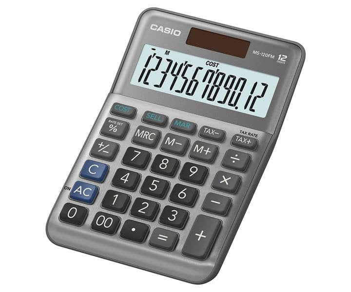 EAN 4549526615436 - Casio MS-120FM calculadora Escritorio Calculadora básica Negro imagen 1