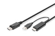 EAN 4016032481119 - Digitus AK-330111-020-S adaptador de cable de vídeo 2 m HDMI tipo A (Estándar) DisplayPort + USB Type-A N imagen 1