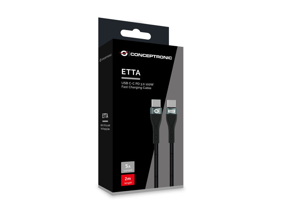 EAN 4015867237892 - Conceptronic ETTA01B20 cable USB USB 2.0 2 m USB C Negro imagen 4