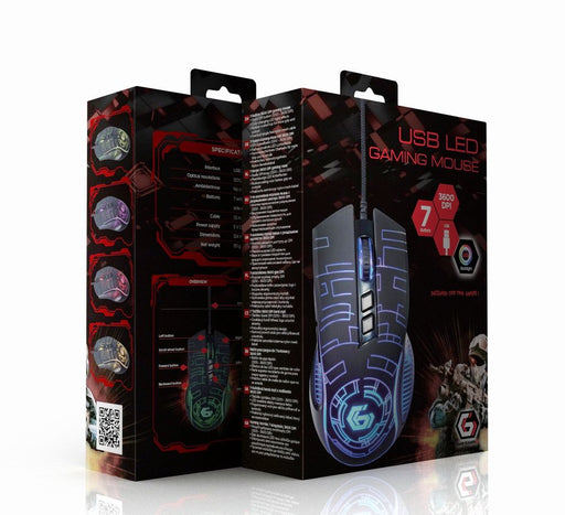 EAN 8716309121798 - Gembird MUSG-RGB-01 ratón Juego mano derecha USB tipo A 3600 DPI imagen 1