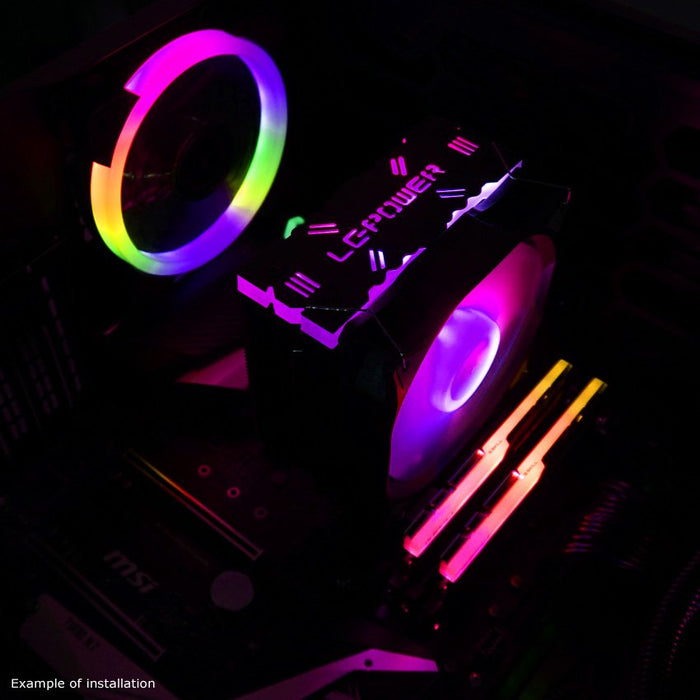 EAN 4260070127045 - LC-Power LC-CC-120-ARGB-PRO sistema de refrigeración para ordenador Procesador Enfriador 12 cm Negro imagen 11