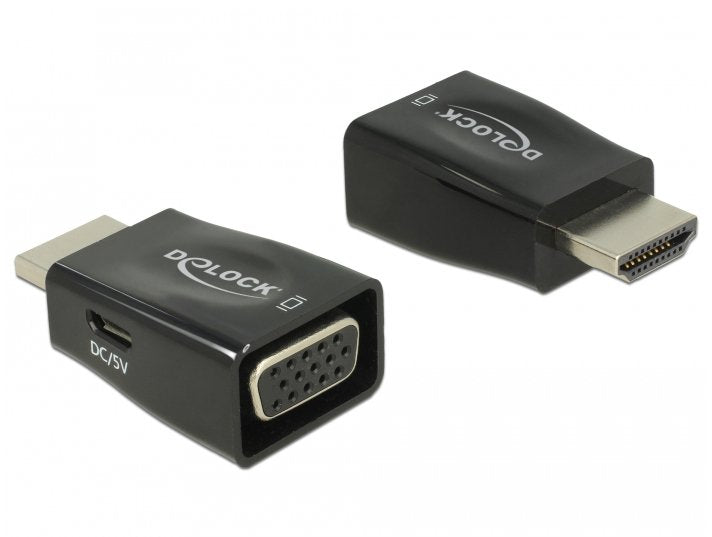 EAN 4043619659029 - DeLOCK 65902 cambiador de género para cable HDMI A VGA Negro imagen 1