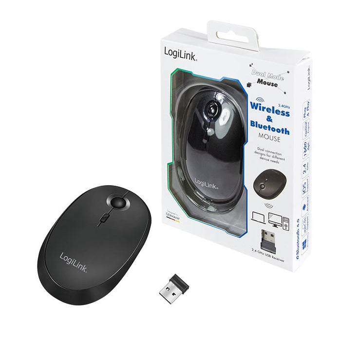 EAN 4052792065725 - LogiLink ID0204 ratón Oficina Ambidextro RF Wireless + Bluetooth 1600 DPI imagen 9