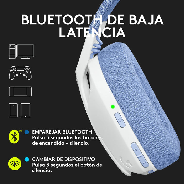 EAN 5099206097490 - Logitech G 981-001074 auricular y casco Auriculares Inalámbrico Diadema Juego Bluetooth Blanco imagen 11