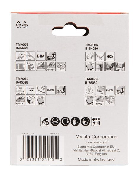 EAN 0088381541152 - Makita B-67496 accesorio para herramienta multifunción Juego de aspas imagen 2