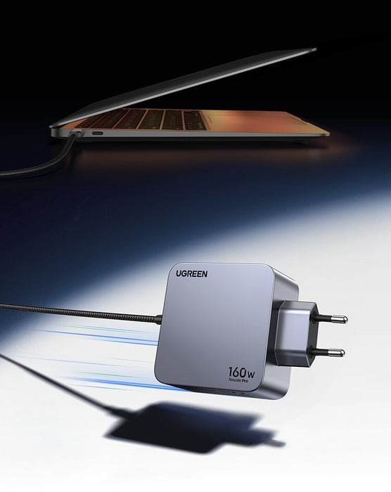 EAN 6941876228775 - Ugreen Nexode Pro 160W GaN Charger with USB-C Cable Universal Negro, Gris Corriente alterna Carga rápida  imagen 6