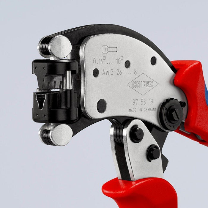 EAN 4003773088097 - Knipex 97 53 19 crimpadora Herramienta para prensar Negro, Azul, Rojo imagen 5