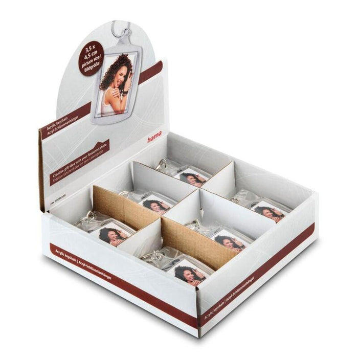 24x1 Hama Schlüsselanhänger Acryl F. Passbilder 3,5x4,5 I.D.