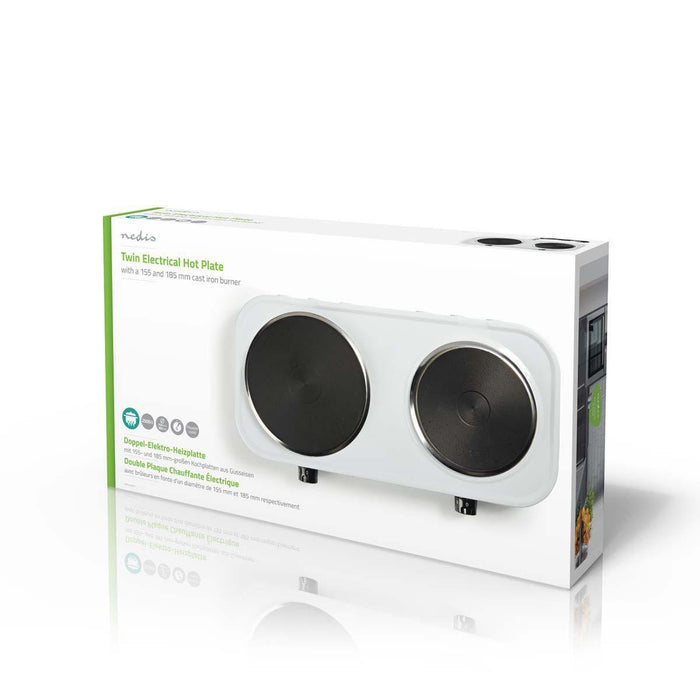 EAN 5412810293148 - Nedis KAEP250EWT2 hobs Blanco Encimera Hornillo eléctrico / Placa eléctrica 2 zona(s) imagen 4