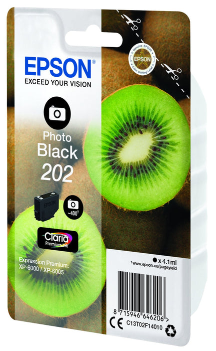 EAN 8715946646206 - Epson Kiwi 202 cartucho de tinta 1 pieza(s) Original Rendimiento estándar Foto negro imagen 3
