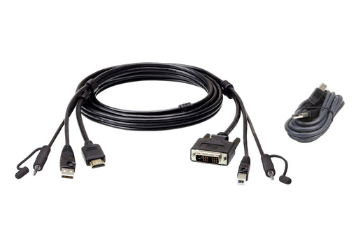 EAN 4719264647093 - ATEN 2L-7D02DHX2 cable para video, teclado y ratón (kvm) Negro imagen 1