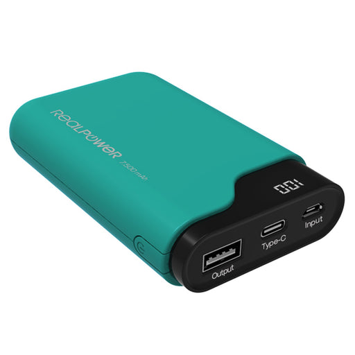 EAN 4040895004277 - RealPower PB-7500C 7500 mAh Negro, Verde imagen 1