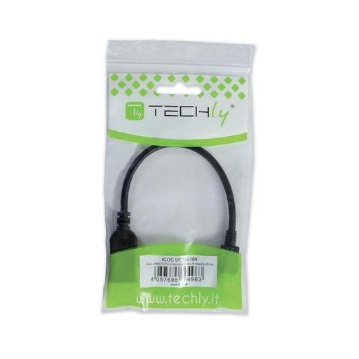 EAN 8057685304673 - Techly 0.3m HDMI - 2x HDMI M/F cable HDMI 0,3 m HDMI tipo A (Estándar) 2 x HDMI Type A (Standard) Negro imagen 2