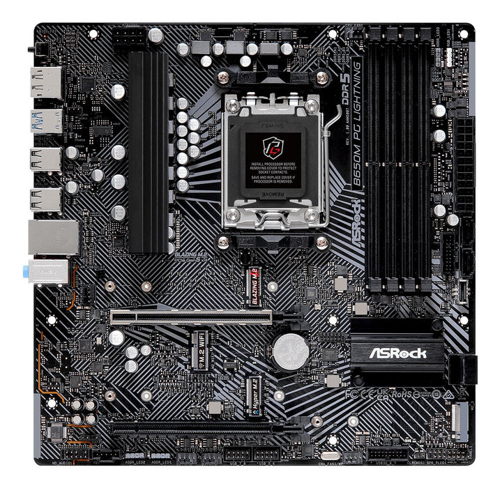 EAN 4710483943829 - Asrock B650M PG Lightning AMD B650 Zócalo AM5 micro ATX imagen 2
