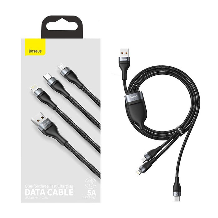 EAN 6953156229822 - Baseus Zinc Magnetic Safe cable de teléfono móvil Negro, Gris 1,2 m USB A Lightning + micro-USB B + USB C imagen 8