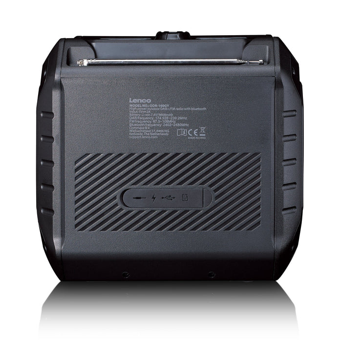 EAN 8711902086369 - Lenco ODR-160GY radio Portátil Analógico y digital Negro, Naranja imagen 5