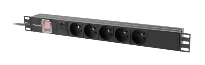 EAN 5901969441765 - Lanberg PDU-05E-0200-IEC-BK unidad de distribución de energía (PDU) 5 salidas AC 1U Negro imagen 1