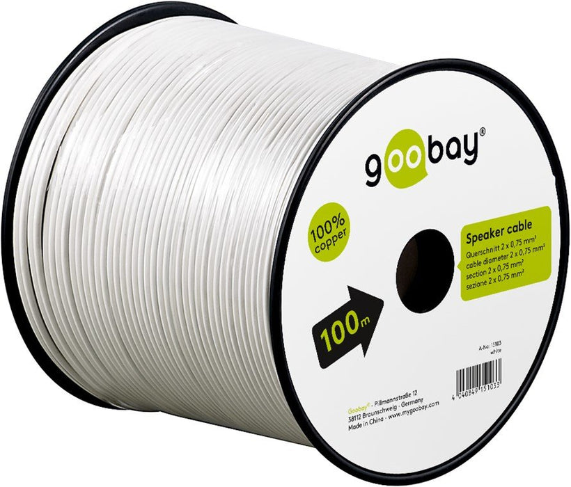EAN 4040849151033 - Goobay 15103 cable de audio 100 m Blanco imagen 6