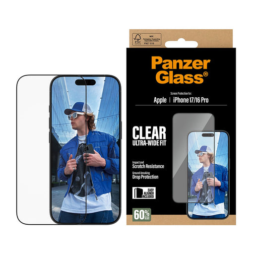 EAN 5715685025587 - PanzerGlass ® Screen Protector iPhone 17 | iPhone 16 Pro | Ultra-Wide Fit w. EasyAligner Protector de pan imagen 2