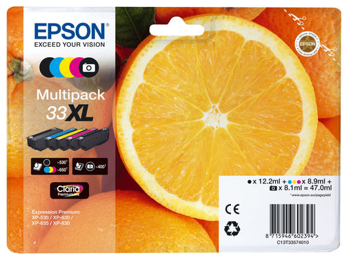 EAN 8715946645506 - Epson Oranges C13T33574021 cartucho de tinta 1 pieza(s) Original Alto rendimiento (XL) Negro, Foto negro, imagen 1