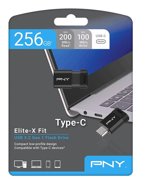 EAN 0751492792934 - PNY Elite-X unidad flash USB 256 GB USB Tipo C 3.2 Gen 1 (3.1 Gen 1) Negro imagen 10