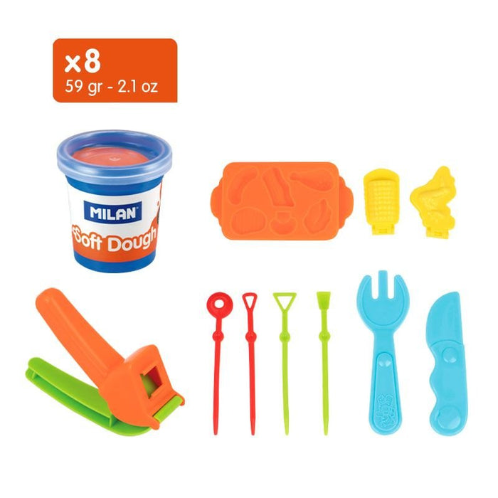 EAN 8411574104629 - Milan 913308BBQ compuesto para cerámica y modelaje Pasta para modelar Negro, Azul, Marrón, Verde, Naranja imagen 3