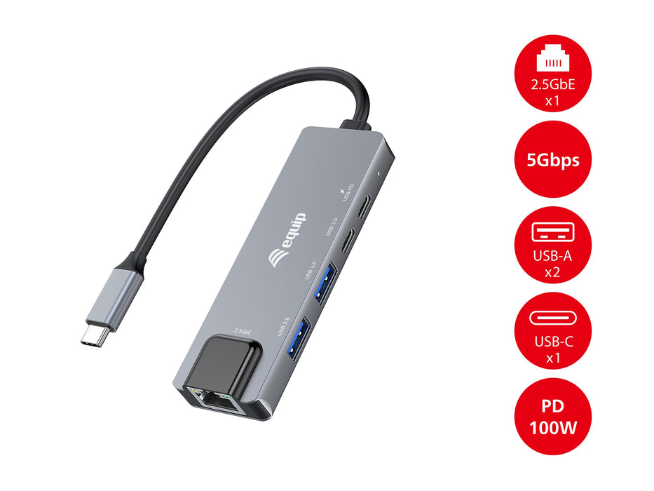 EAN 4015867239308 - Equip 133496 base para portátil y replicador de puertos Alámbrico USB 3.2 Gen 1 (3.1 Gen 1) Type-C Gris imagen 6