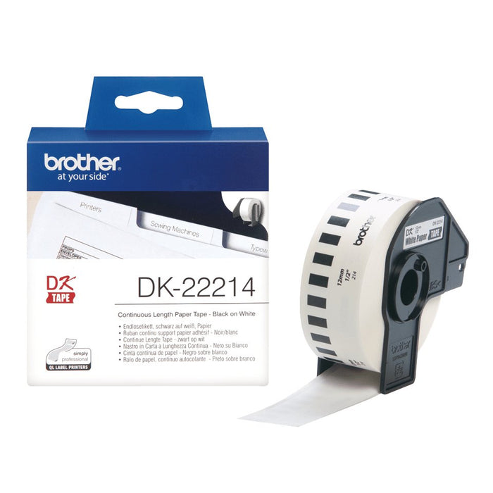 EAN 4977766628525 - Brother DK-22214 cinta para impresora de etiquetas Negro sobre blanco imagen 1