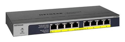 EAN 0606449130034 - NETGEAR GS108PP No administrado Gigabit Ethernet (10/100/1000) Energía sobre Ethernet (PoE) Negro imagen 1