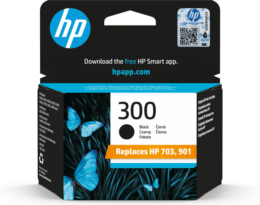 EAN 00883585763306 - HP 300 Black Original Ink Cartridge cartucho de tinta 1 pieza(s) Rendimiento estándar imagen 1