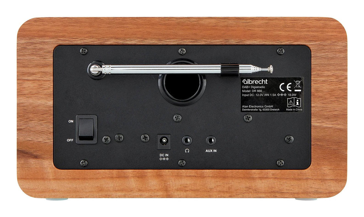 EAN 4032661278661 - Albrecht DR 866 Portátil Digital Negro, Madera imagen 3