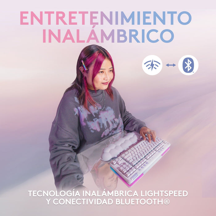 EAN 5099206098701 - Logitech G 920-010454 teclado Juego RF Wireless + Bluetooth QWERTY Español Blanco imagen 5