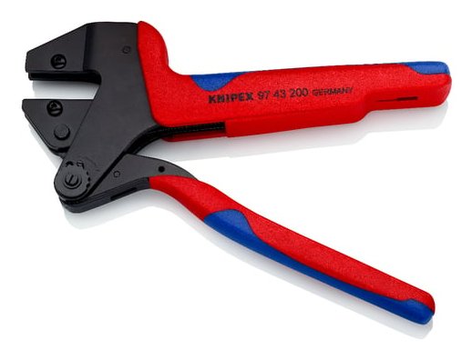 EAN 4003773071587 - Knipex 97 43 200 A crimpadora Herramienta para prensar Azul, Rojo imagen 3