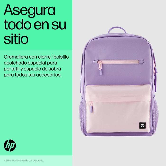 EAN 0197192487631 - HP Campus Lavender Backpack mochila Mochila informal Poliéster, Poliespuma imagen 6