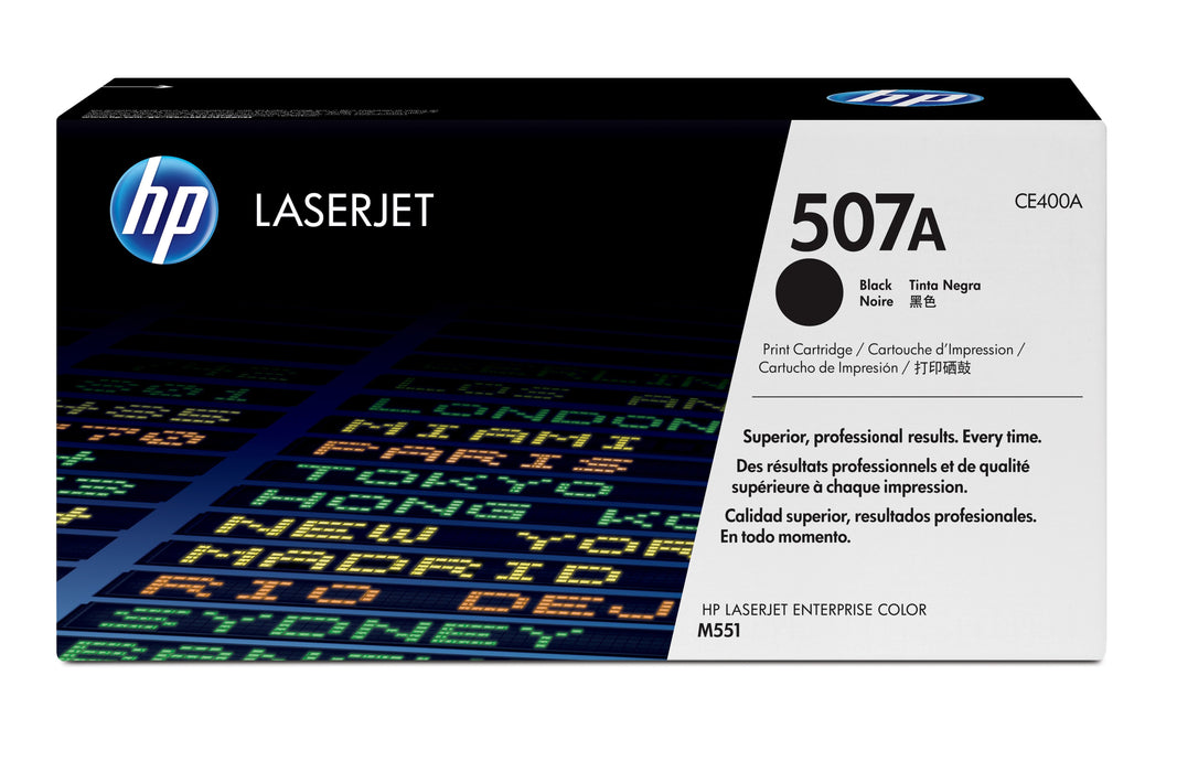 EAN 0884962554555 - HP 507A Black Original LaserJet Toner Cartridge cartucho de tóner 1 pieza(s) imagen 1