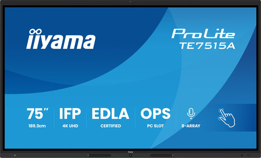 EAN 4948570124855 - iiyama TE7515A-B1AG pantalla de señalización Pantalla plana para señalización digital 189,2 cm (74.5") Wi imagen 1