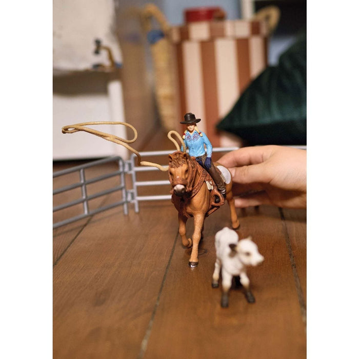 EAN 4059433473048 - schleich Cowgirl Team Roping Fun imagen 2