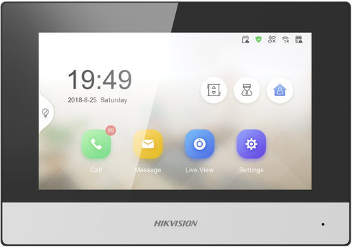 EAN 6941264027041 - Hikvision DS-KH6320-WTE2 sistema de intercomunicación de video 17,8 cm (7") Negro, Gris imagen 1