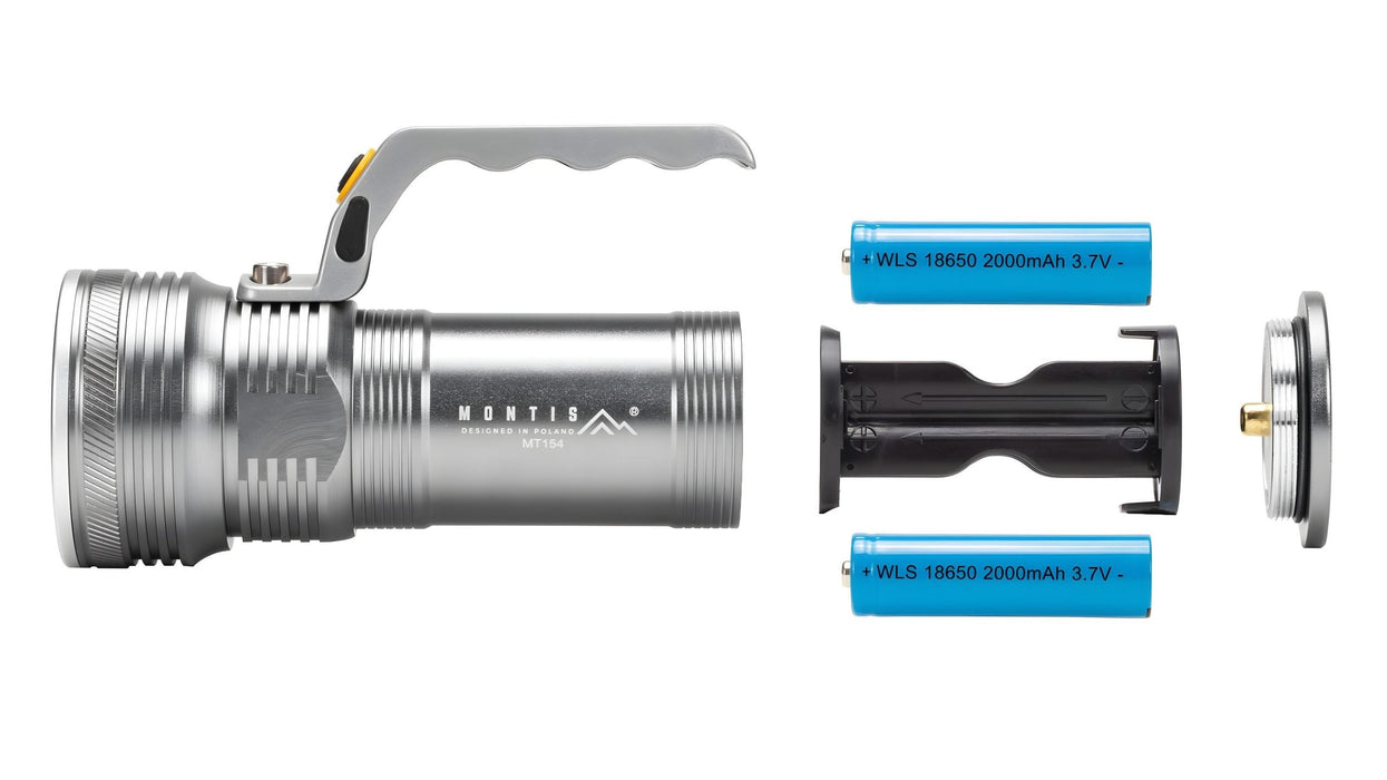EAN 5901811409738 - Montis Aluminiowa ręczna latarka akumulatorowa LED MT154 Gris Linterna de mano imagen 5