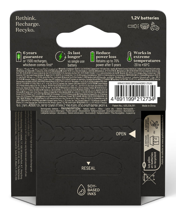EAN 4891199223167 - GP Batteries ReCyko Pro GPRCP200AA167C4 pila doméstica Batería recargable AA Níquel-metal hidruro (NiMH) imagen 2
