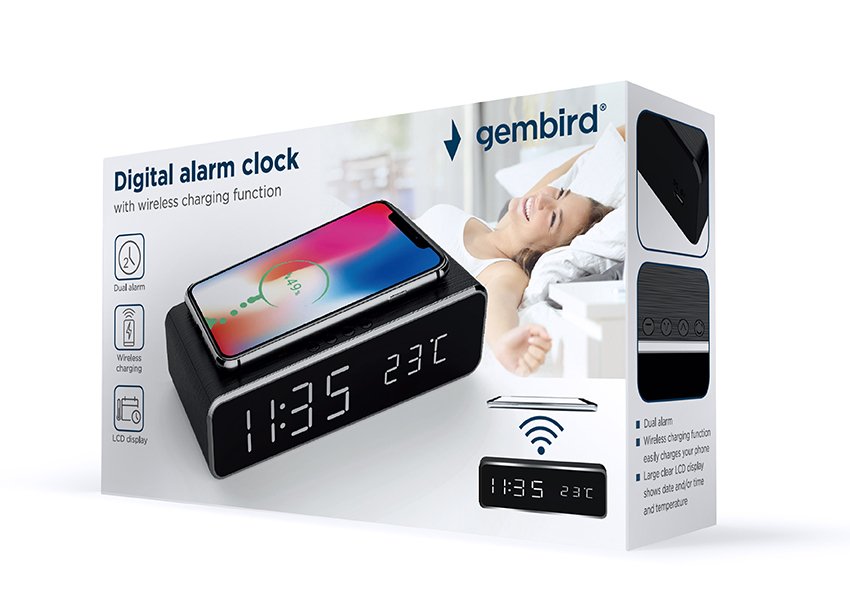 EAN 8716309107778 - Gembird DAC-WPC-01 despertador Reloj despertador digital Negro imagen 9