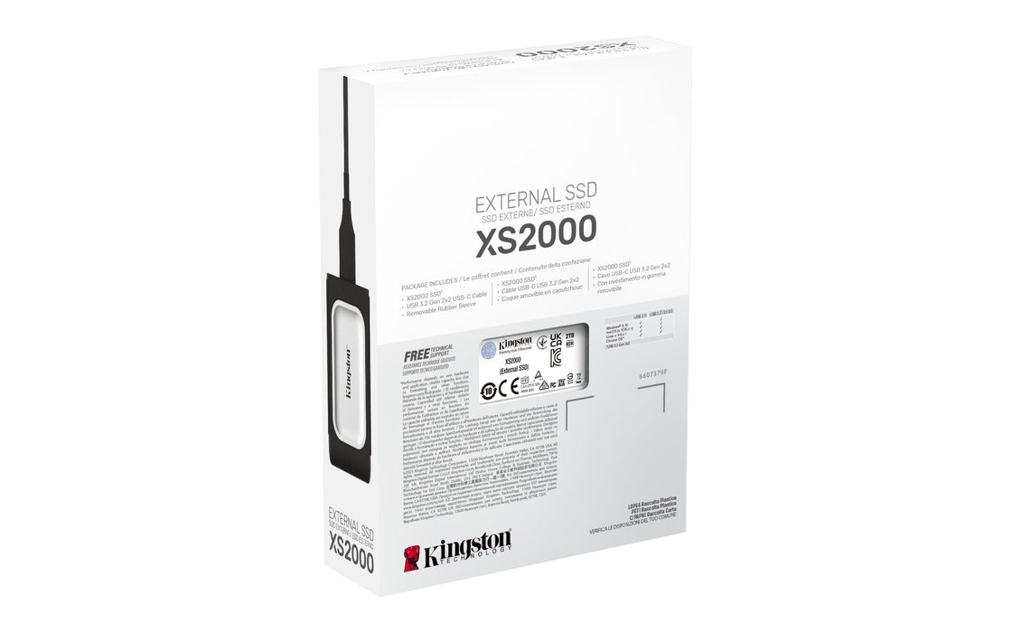 EAN 0740617321333 - Kingston Technology XS2000 2 TB USB Tipo C 3.2 Gen 2 (3.1 Gen 2) Negro, Plata imagen 7